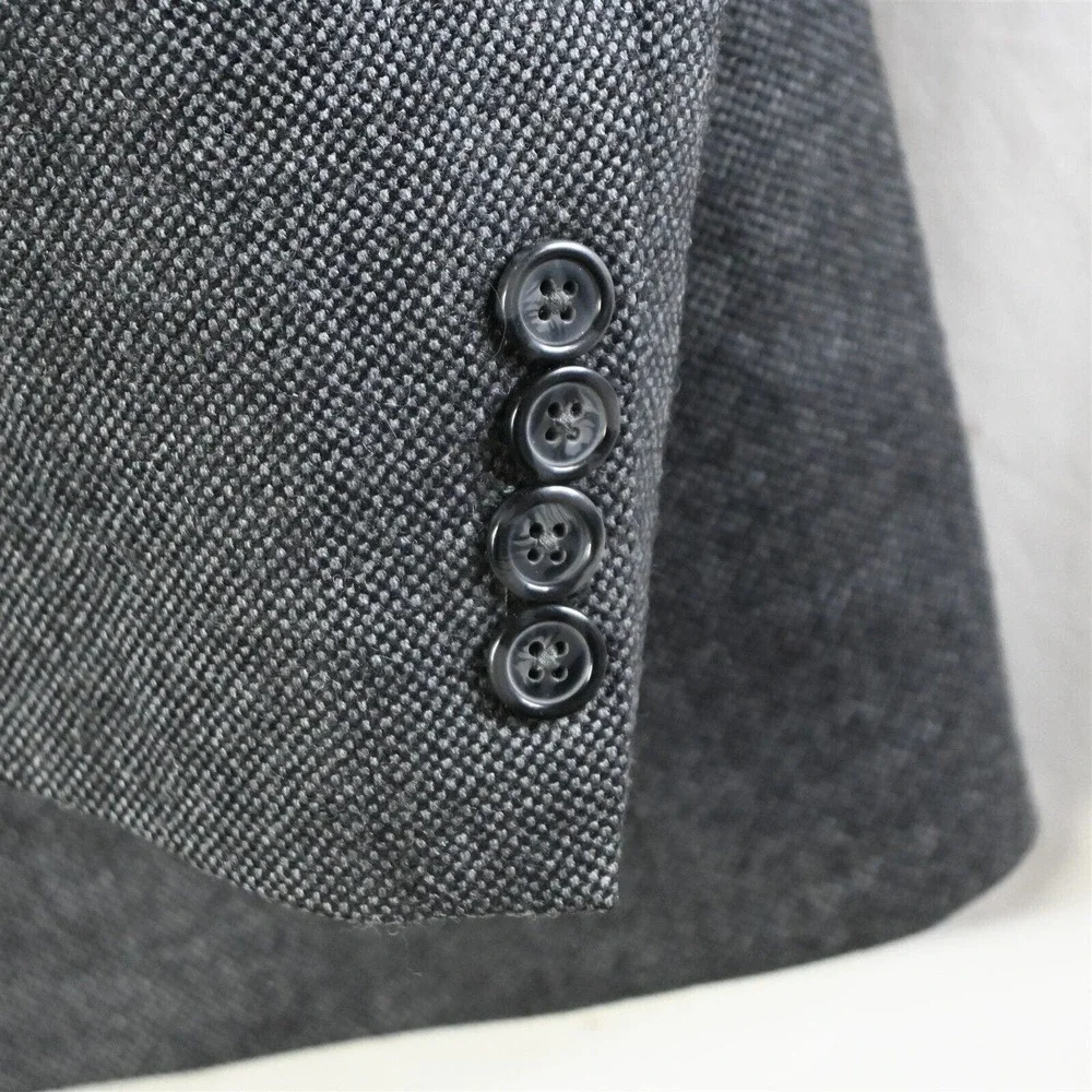 Stafford 44R Gray‎ Nailhead Tweed Wool 2Btn Blazer Jacket Sport Coat